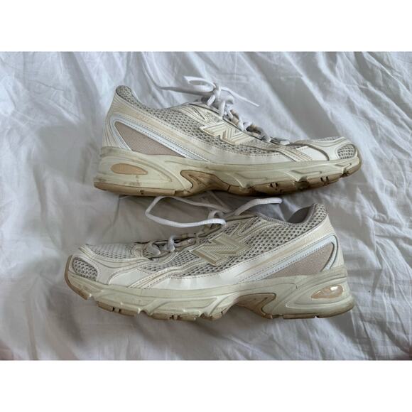 New Balance 740v2 Men’s Lace-Up Low Top Mesh Sneakers Bisque/Angora White Beige main image 6